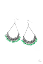 Load image into Gallery viewer, Orchard Odyssey- Green and Silver Earrings- Paparazzi Accessories