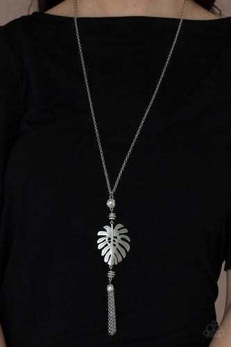 Palm Promenade- Silver Necklace- Paparazzi Accessories