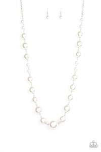 Pearl Prodigy- White and Silver Necklace- Paparazzi Accessories