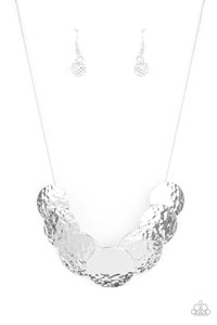 Radial Waves- Silver Necklace- Paparazzi Accessories