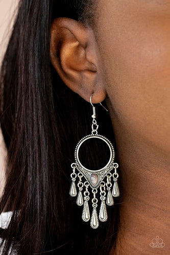 Ranger Rhythm- Silver Earrings- Paparazzi Accessories