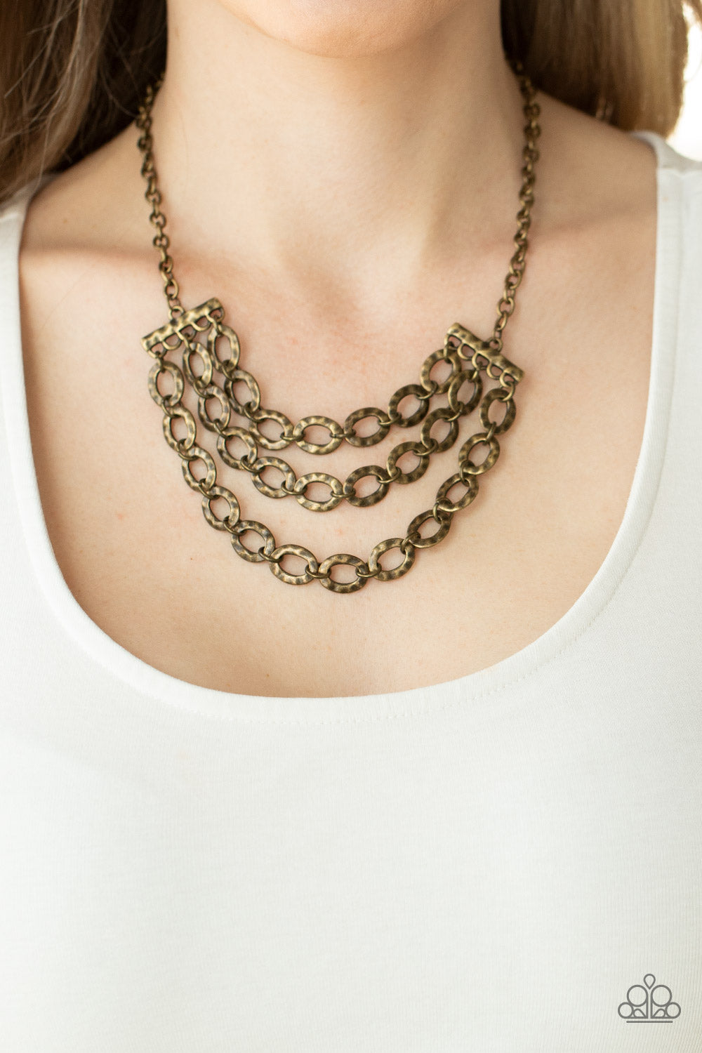Repeat After Me- Brass Necklace- Paparazzi Accessories