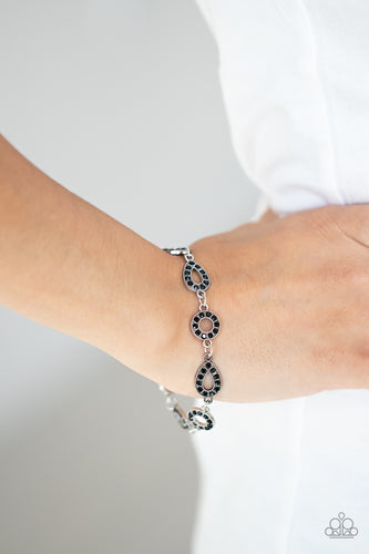 Royally Refined- Black and Silver Bracelet- Paparazzi Accessories