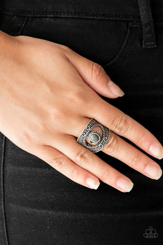 Rural Relic- Green and Silver Ring- Paparazzi Accessories