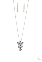Load image into Gallery viewer, Serene Sheen- White and Silver Necklace- Paparazzi Accessories
