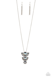 Serene Sheen- White and Silver Necklace- Paparazzi Accessories