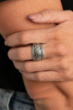 Load image into Gallery viewer, Slanted Shimmer- Silver Ring- Paparazzi Accessories