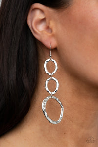 So OVAL It- Silver Earrings- Paparazzi Accessories