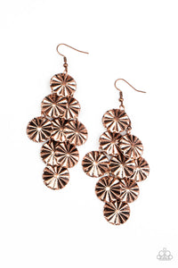 Star Spangled Shine- Copper Earrings- Paparazzi Accessories