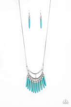 Load image into Gallery viewer, Stone Age A-Lister- Blue and Silver Necklace- Paparazzi Accessories