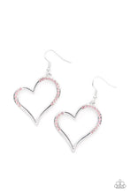 Load image into Gallery viewer, Tenderhearted Twinkle- Pink and Silver Earrings- Paparazzi Accessories