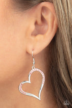 Load image into Gallery viewer, Tenderhearted Twinkle- Pink and Silver Earrings- Paparazzi Accessories