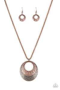 Texture Trio- Copper Necklace- Paparazzi Accessories