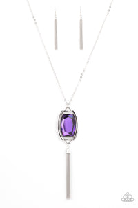 Timeless Talisman- Purple and Silver Necklace- Paparazzi Accessories