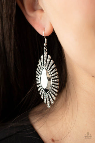 Who Is The FIERCEST Of Them All- White and Silver Earrings- Paparazzi Accessories