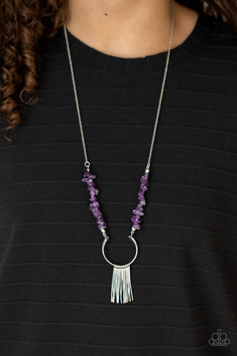 With Your ART and Soul- Purple and Silver Necklace- Paparazzi Accessories