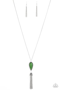Zen Generation- Green and Silver Necklace- Paparazzi Accessories