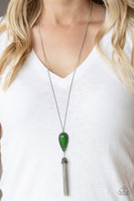 Load image into Gallery viewer, Zen Generation- Green and Silver Necklace- Paparazzi Accessories