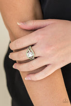 Load image into Gallery viewer, BLING It On!- Green and Silver Ring- Paparazzi Accessories
