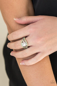 BLING It On!- Green and Silver Ring- Paparazzi Accessories
