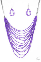 Load image into Gallery viewer, Bora Bombora- Purple and Silver Necklace- Paparazzi Accessories