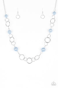 Darling Duchess- Blue and Silver Necklace- Paparazzi Accessories