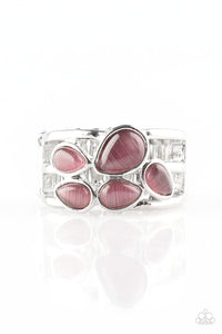 Dreamy Glow- Purple and Silver Ring- Paparazzi Accessories
