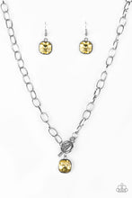 Load image into Gallery viewer, Dynamite Dazzle- Yellow and Silver Necklace- Paparazzi Accessories