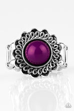 Load image into Gallery viewer, Garden Stroll- Purple and Silver Ring- Paparazzi Accessories
