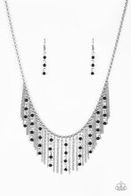 Load image into Gallery viewer, Harlem Hideaway- Black and Silver Necklace- Paparazzi Accessories