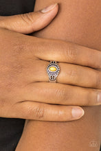 Load image into Gallery viewer, Right On TREK- Yellow and Silver Ring- Paparazzi Accessories