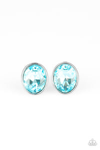 Stunning Shine- Blue and Silver Earrings- Paparazzi Accessories