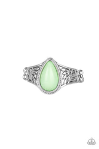 The ZEST Of Intentions- Green and Silver Ring- Paparazzi Accessories