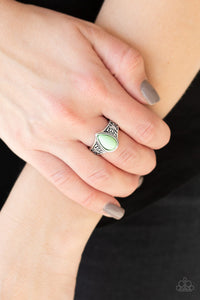 The ZEST Of Intentions- Green and Silver Ring- Paparazzi Accessories