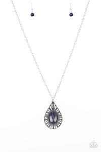 Total Tranquility- Blue and Silver Necklace- Paparazzi Accessories