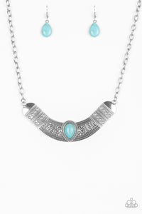 Very Venturous- Blue and Silver Necklace- Paparazzi Accessories