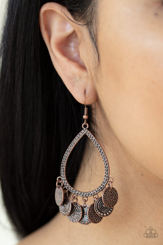All In Good CHIME- Copper Earrings- Paparazzi Accessories