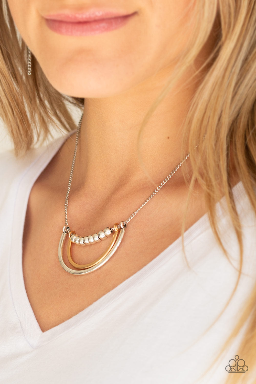 Artificial Arches- Gold and Silver Necklace- Paparazzi Accessories – Chic  Shimmer