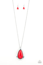 Load image into Gallery viewer, BADLAND To The Bone- Red and Silver Necklace- Paparazzi Accessories
