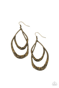 Beyond Your GLEAMS- Brass Earrings- Paparazzi Accessories