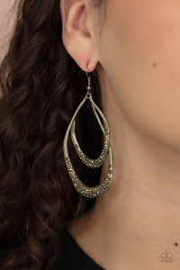 Beyond Your GLEAMS- Brass Earrings- Paparazzi Accessories