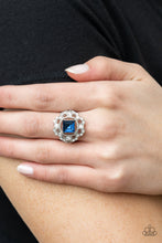 Load image into Gallery viewer, Candid Charisma- Blue and Silver Ring- Paparazzi Accessories