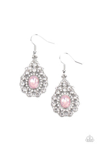 Celestial Charmer- Pink and Silver Earrings- Paparazzi Accessories
