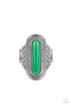 Load image into Gallery viewer, Dubai Distraction- Green and Silver Ring- Paparazzi Accessories