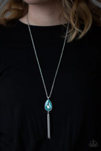 Load image into Gallery viewer, Elite Shine- Blue and Silver Necklace- Paparazzi Accessories