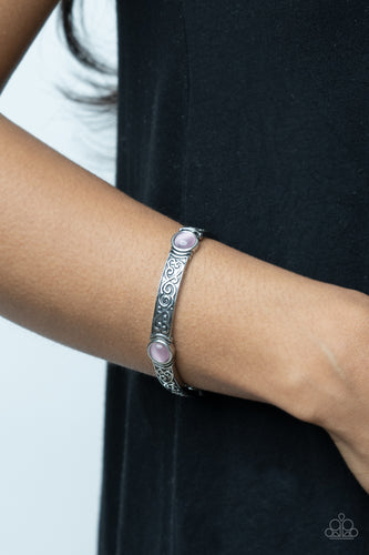 Ethereally Enchanting- Pink and Silver Bracelet- Paparazzi Accessories