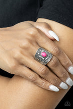 Load image into Gallery viewer, Exquisitely Ornamental- Pink and Silver Ring- Paparazzi Accessories