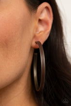 Load image into Gallery viewer, Fearless Flavor- Brown and Brass Earrings- Paparazzi Accessories