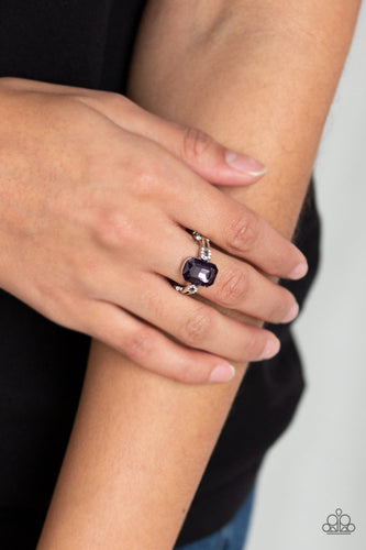 Feast Your Eyes- Purple and Silver Ring- Paparazzi Accessories