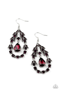 Garden Decorum- Purple and Silver Earrings- Paparazzi Accessories